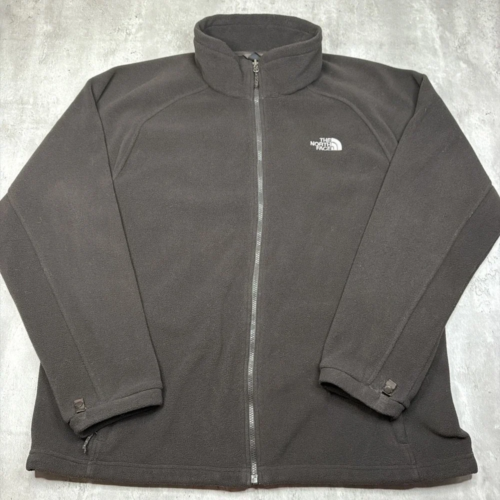 The North Face Men's Dark Brown Mocha Full Zip Jacket Size XXL Fleece Sherpa